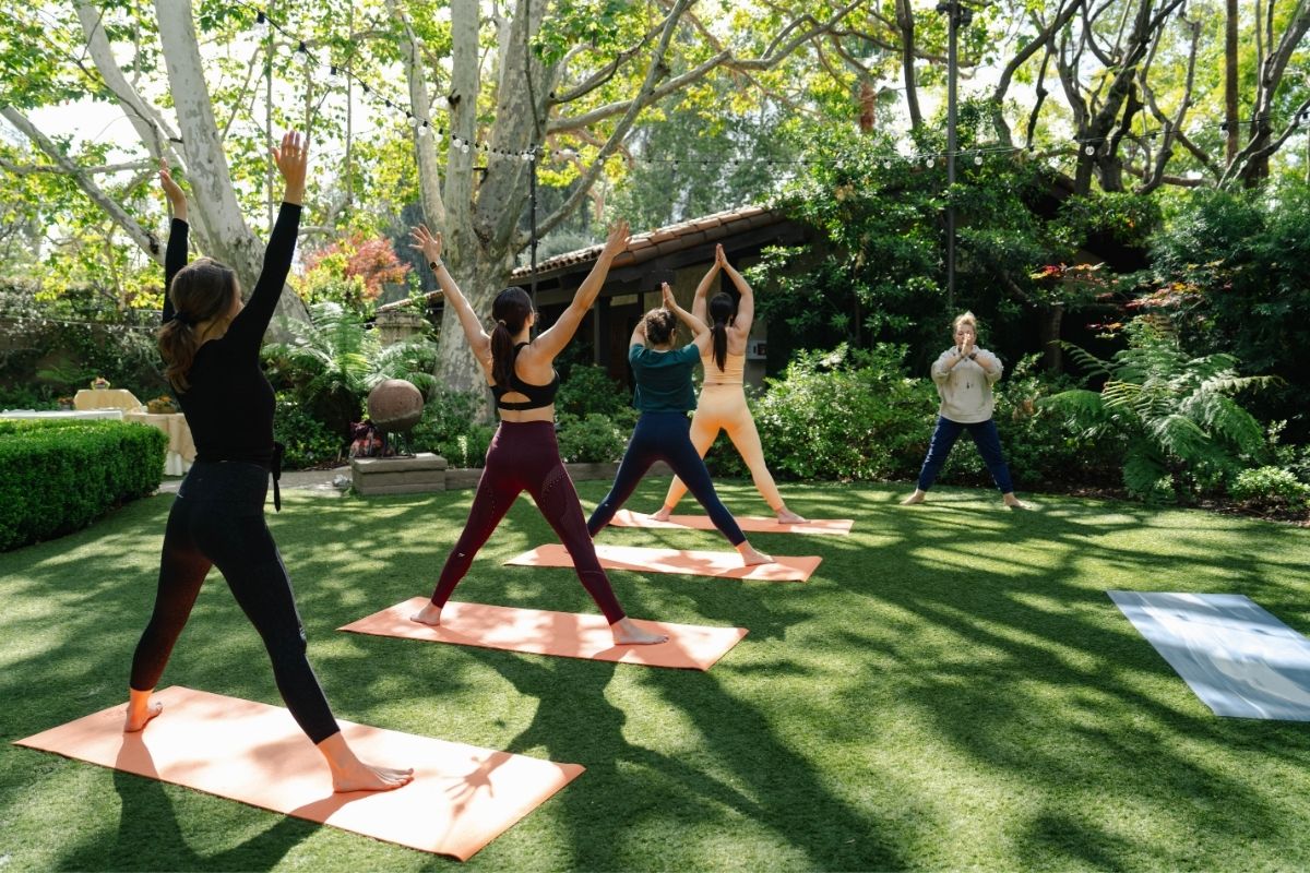 Women doing Yoga at The Garland in Beverly Park