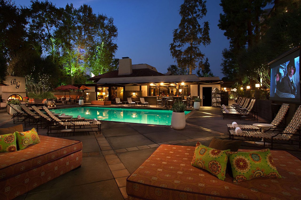 Pool at night