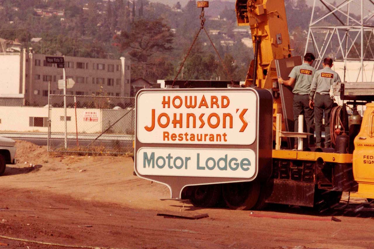 Restaurant and lodge signs