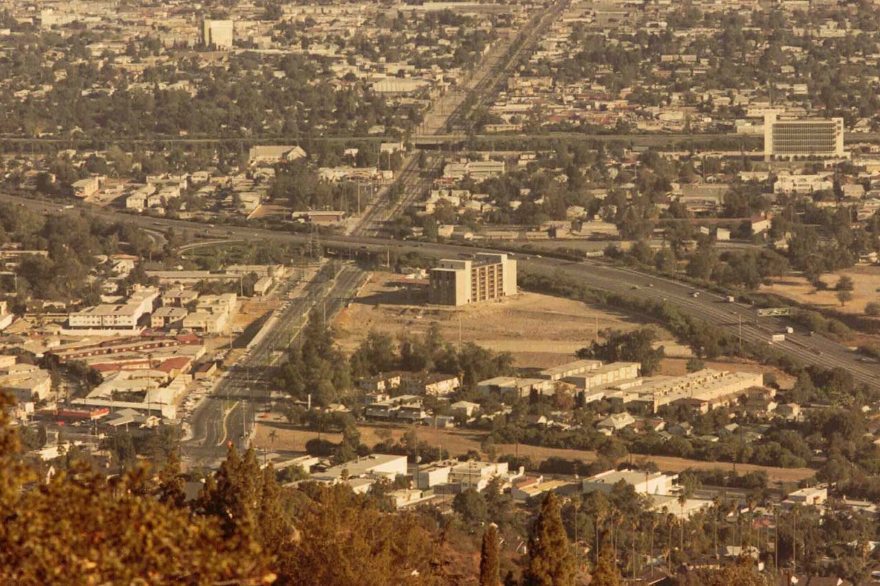 Aerial view of building