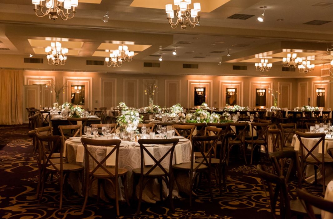 An indoor wedding reception